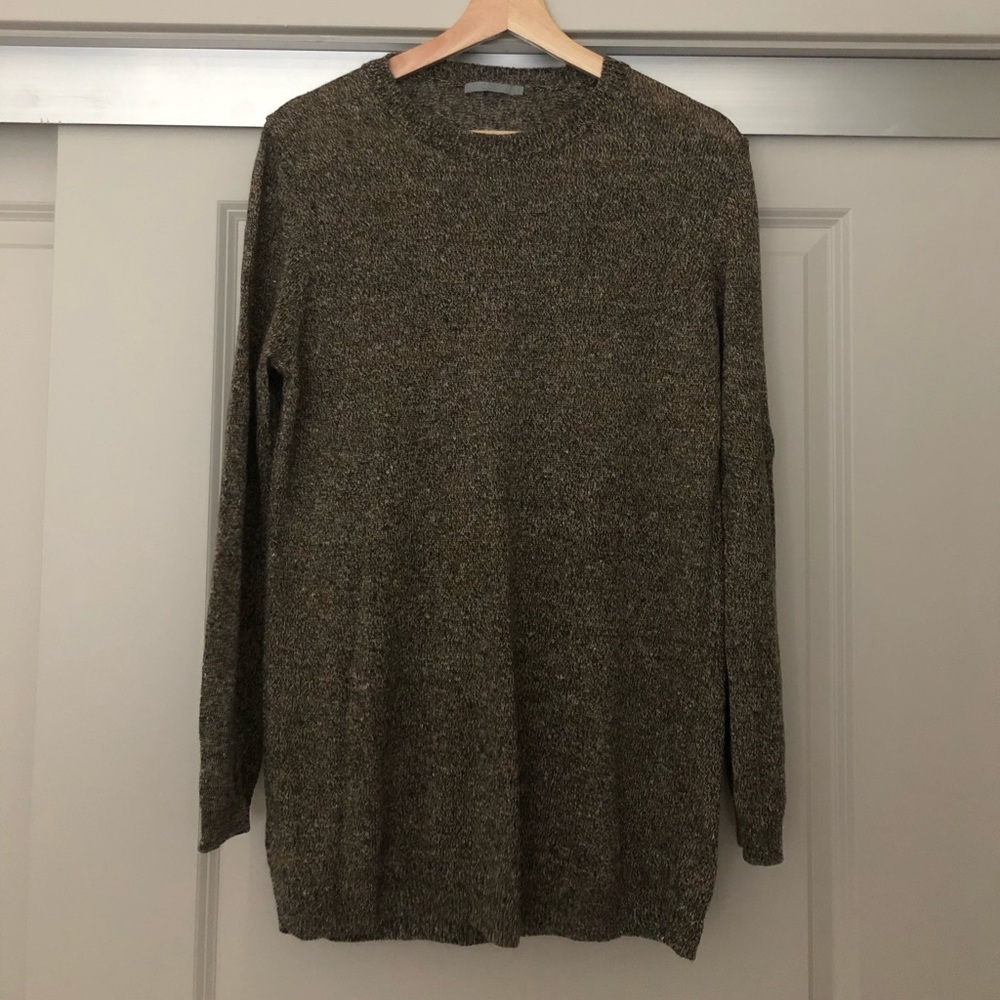 COS green linen sweater